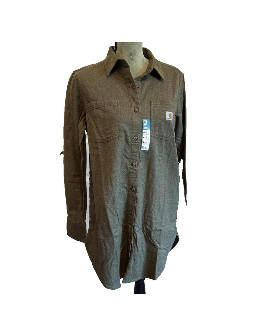 Carhartt Women’s Rugged Flex Relaxed Fit Mid Weight Flannel Long Sleeve  Medium